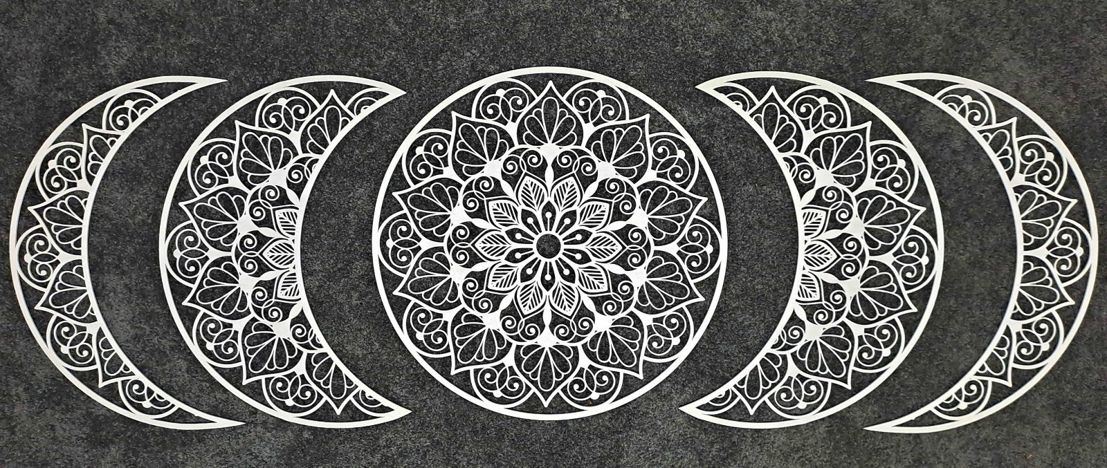 Boho Petal Mandala Moon Phase Wall Hanging (200cm Wide/55cm Tall)