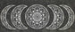 Boho Petal Mandala Moon Phase Wall Hanging (200cm Wide/55cm Tall)