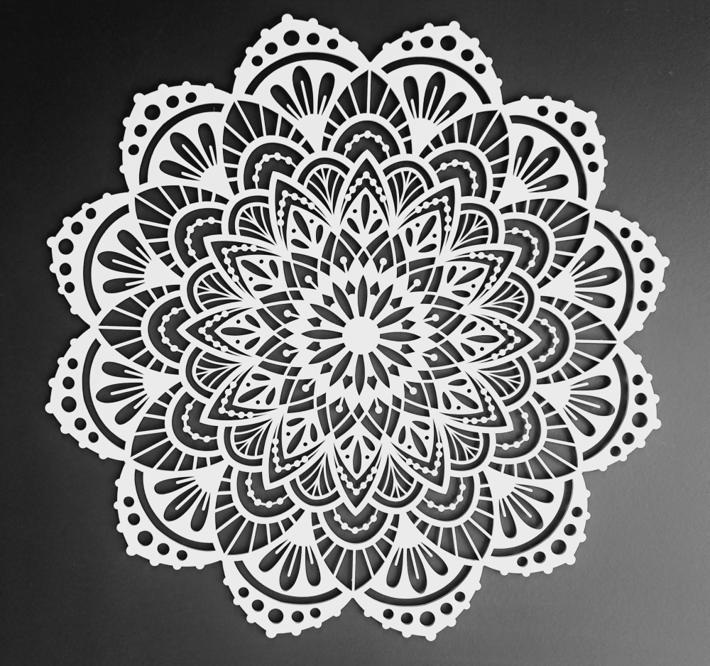 Boho Daisy Mandala Wall Art | Laser-Cut Flower Design | Home Decor
